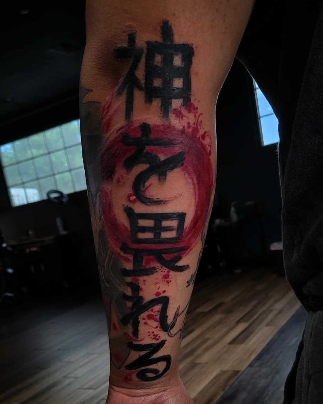 Japanese characters japanese irezumi tattoo on the forearm by Gabriel Varelas, Phoenix, Arizona