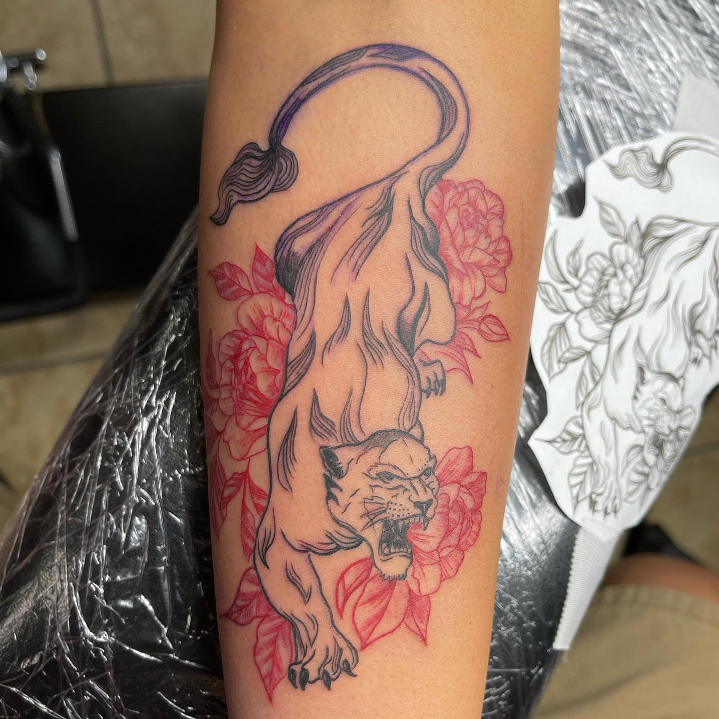 Tattoo by @abnormega_tattooartist — realism, dotwork