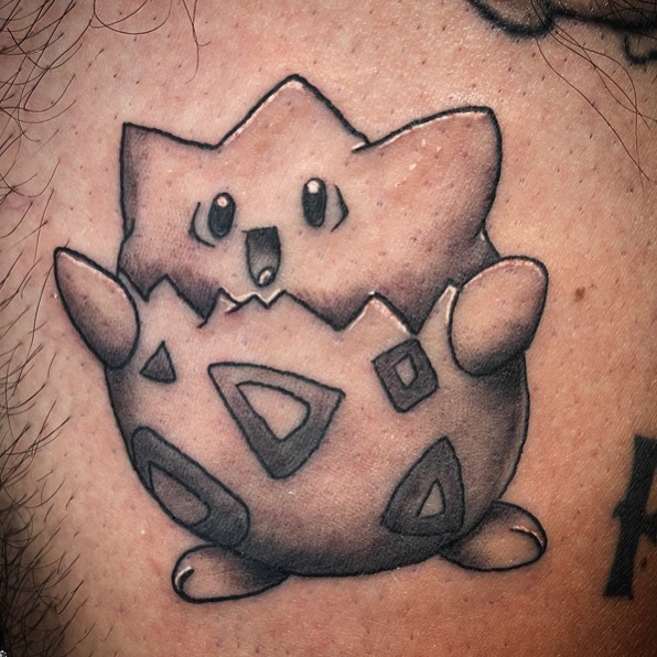 Bulbasaur black and grey tattoo on the back by Immortal BAYAREA TATTOO ARTIST