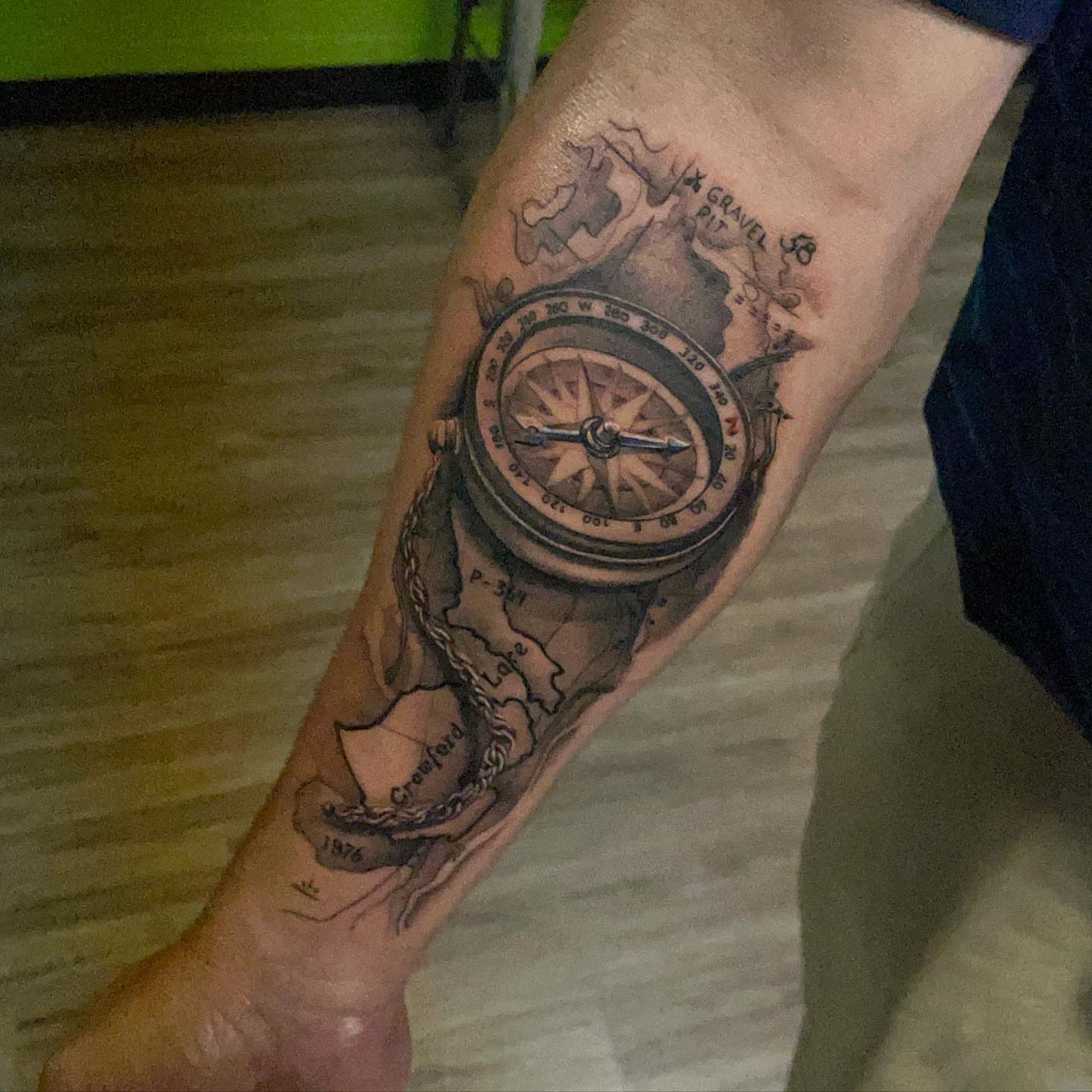 Tattoo by @nickjonestattoos — black_and_grey, realism