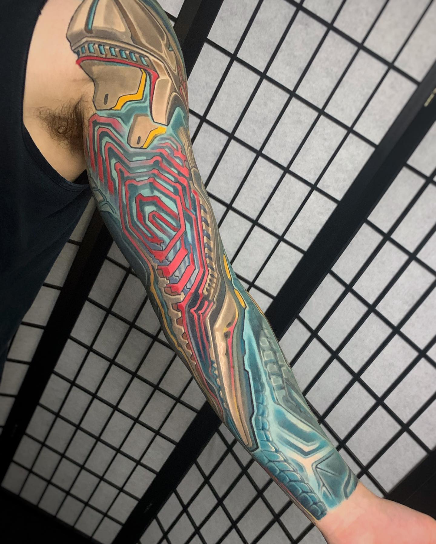 Tattoo by @badcaseofpurpose — geometric