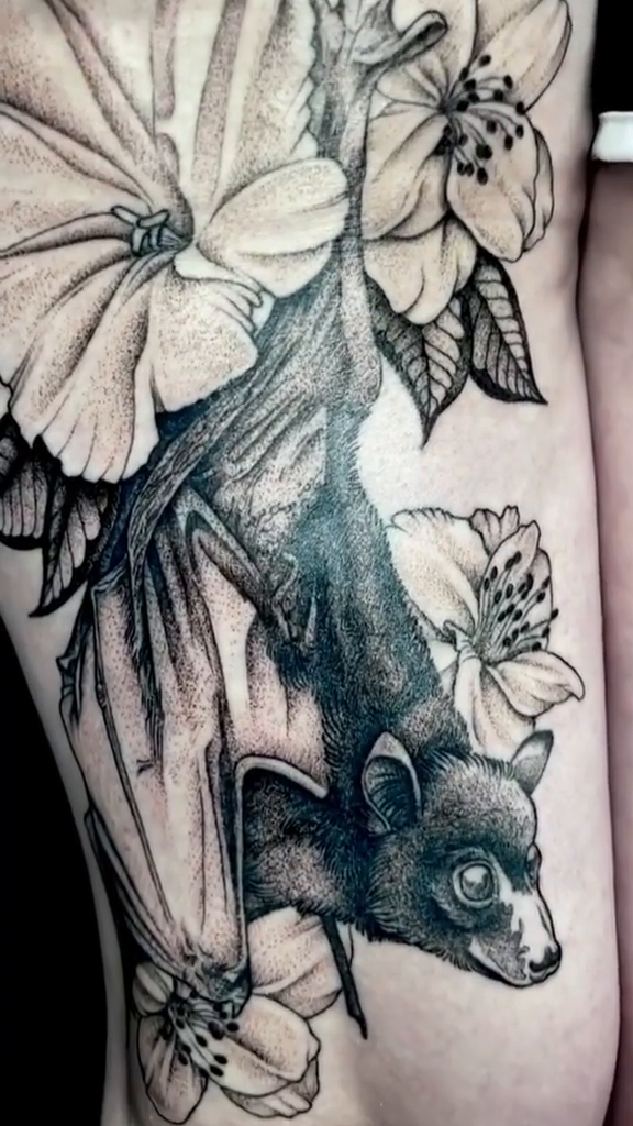 Tattoo by @therubygore — dark_realism, black_and_grey