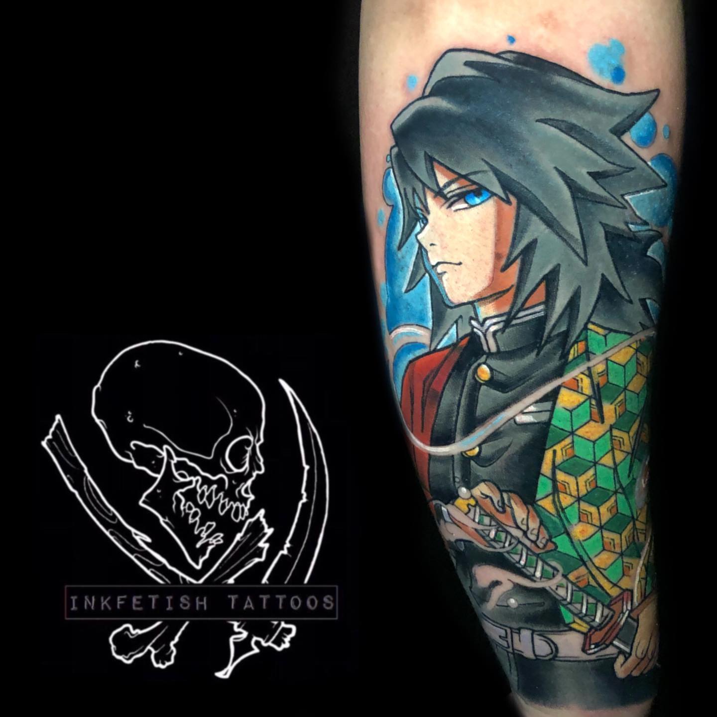 Tattoo by @inkfetish187 — anime, dotwork