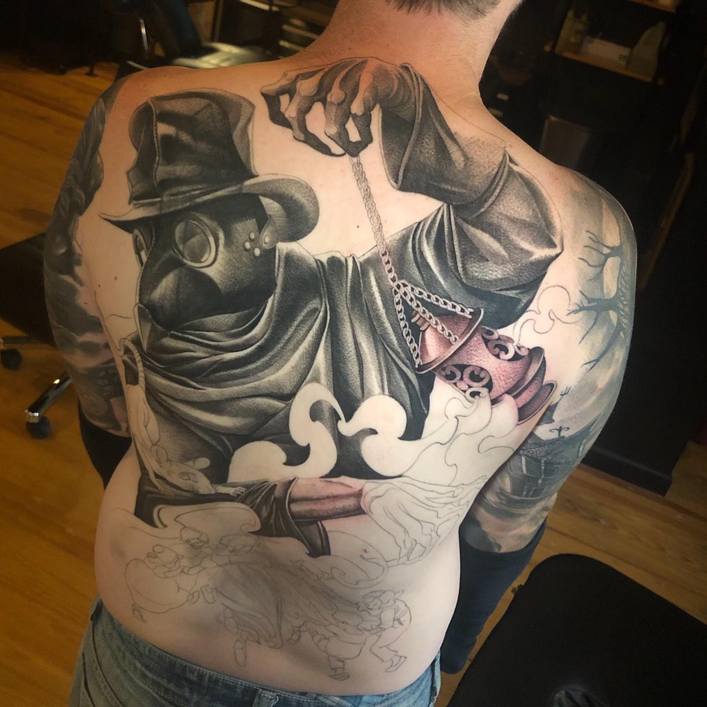 Tattoo by @mikey_ruck — realism, black_and_grey