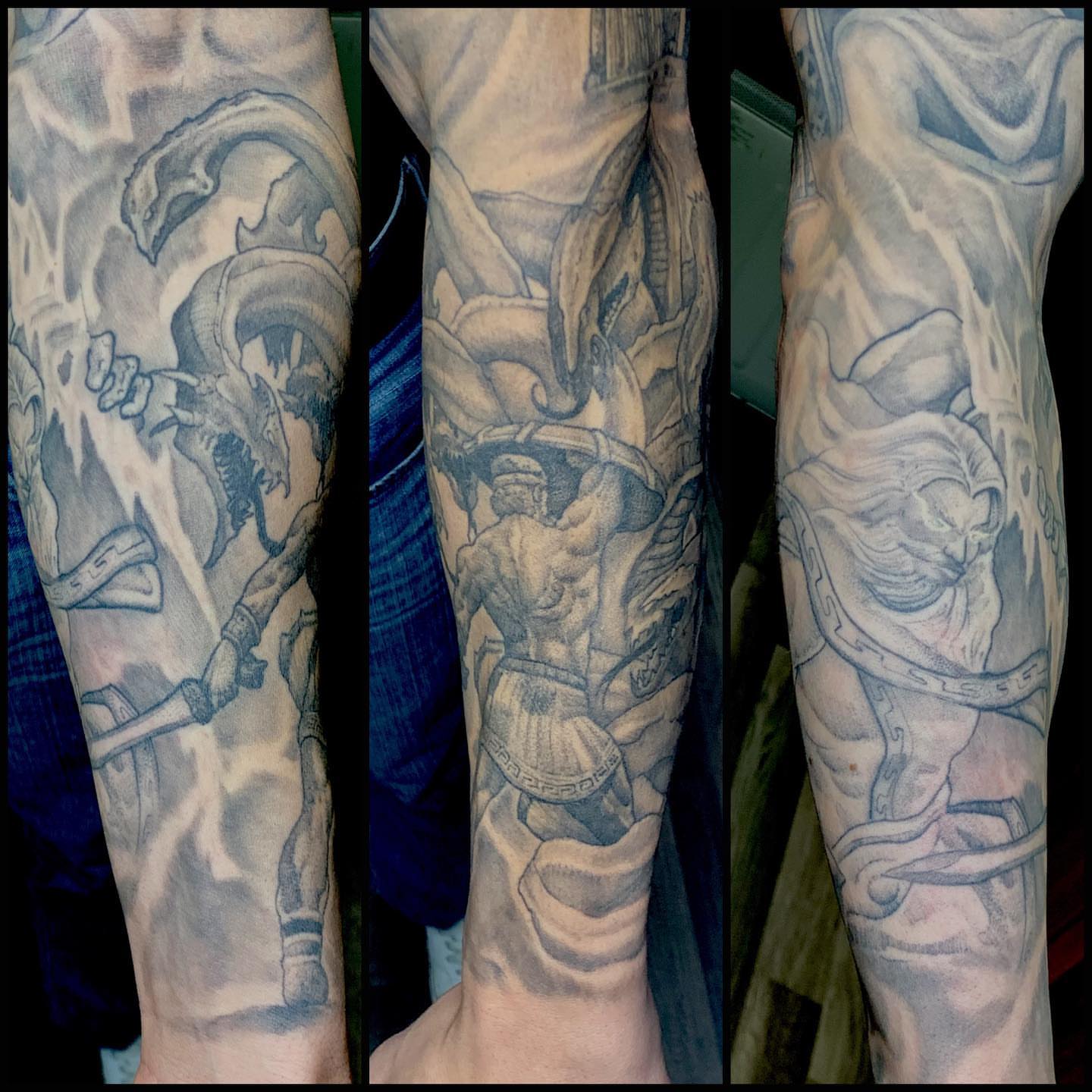 Tattoo by @mctatty — black_and_grey, realism