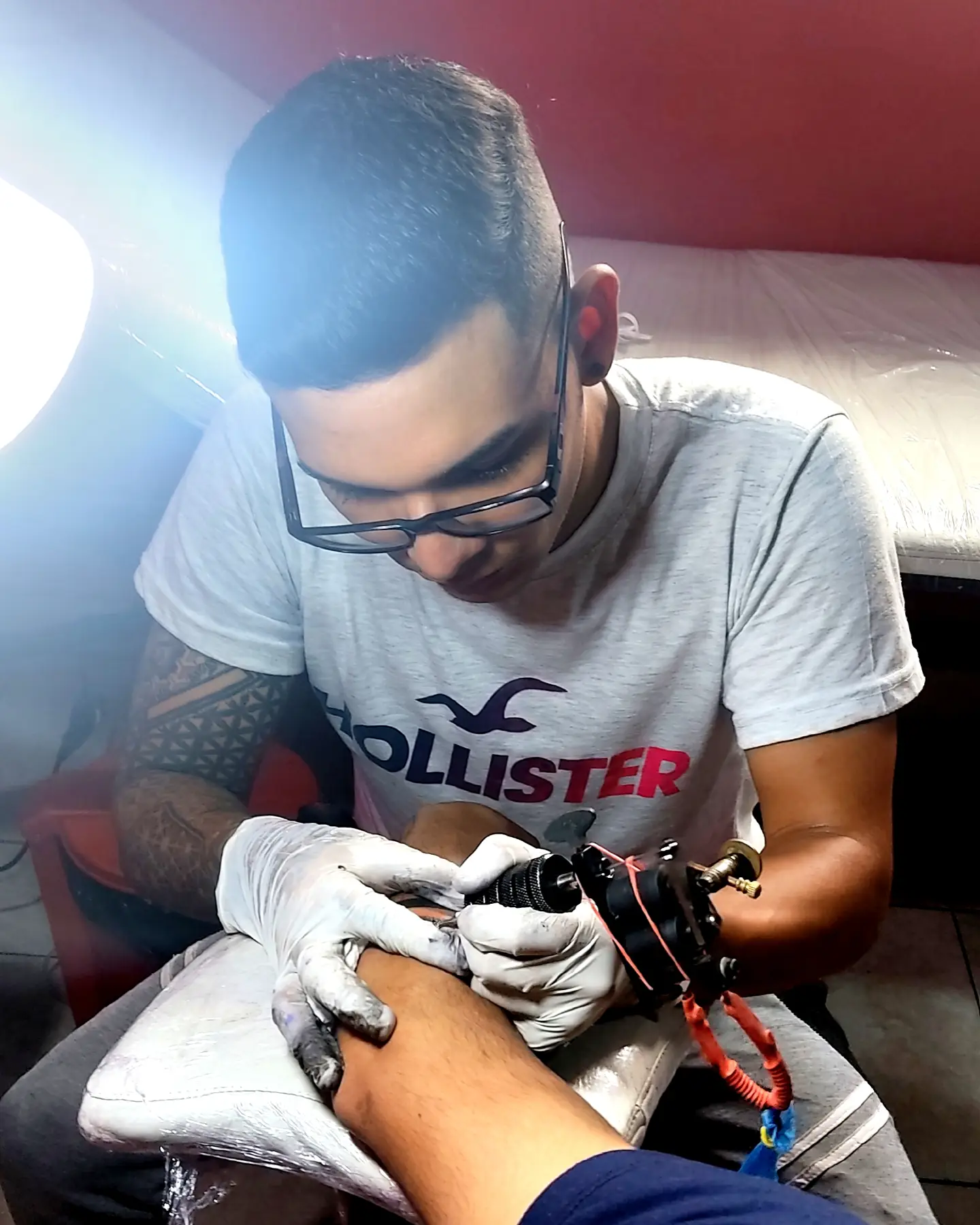 Tattoo artist American traditional tattoo on the upper arm by John Briceño, Columbus, Ohio