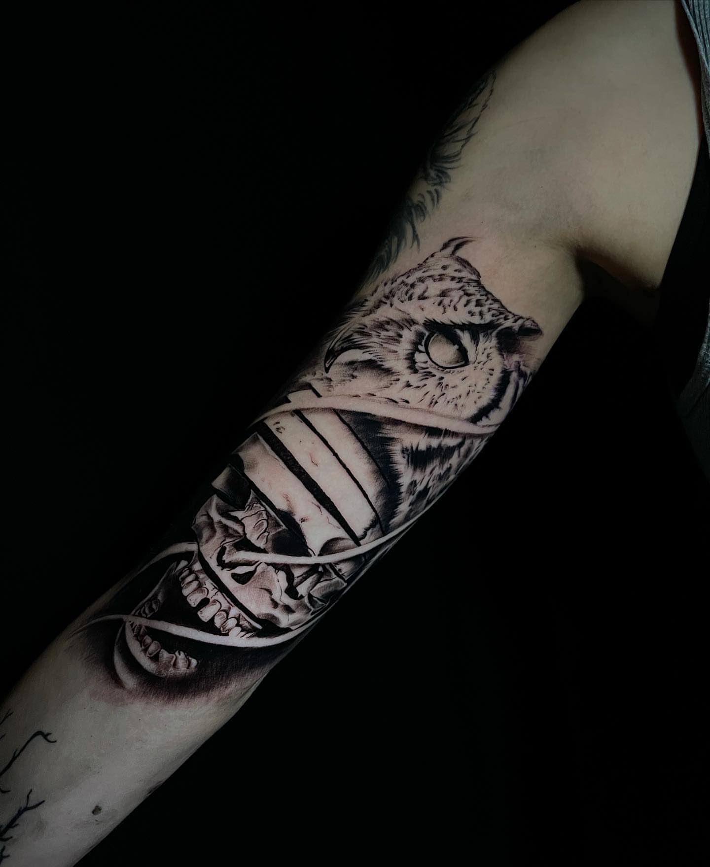 Tattoo by @doriink — black_and_grey, realism