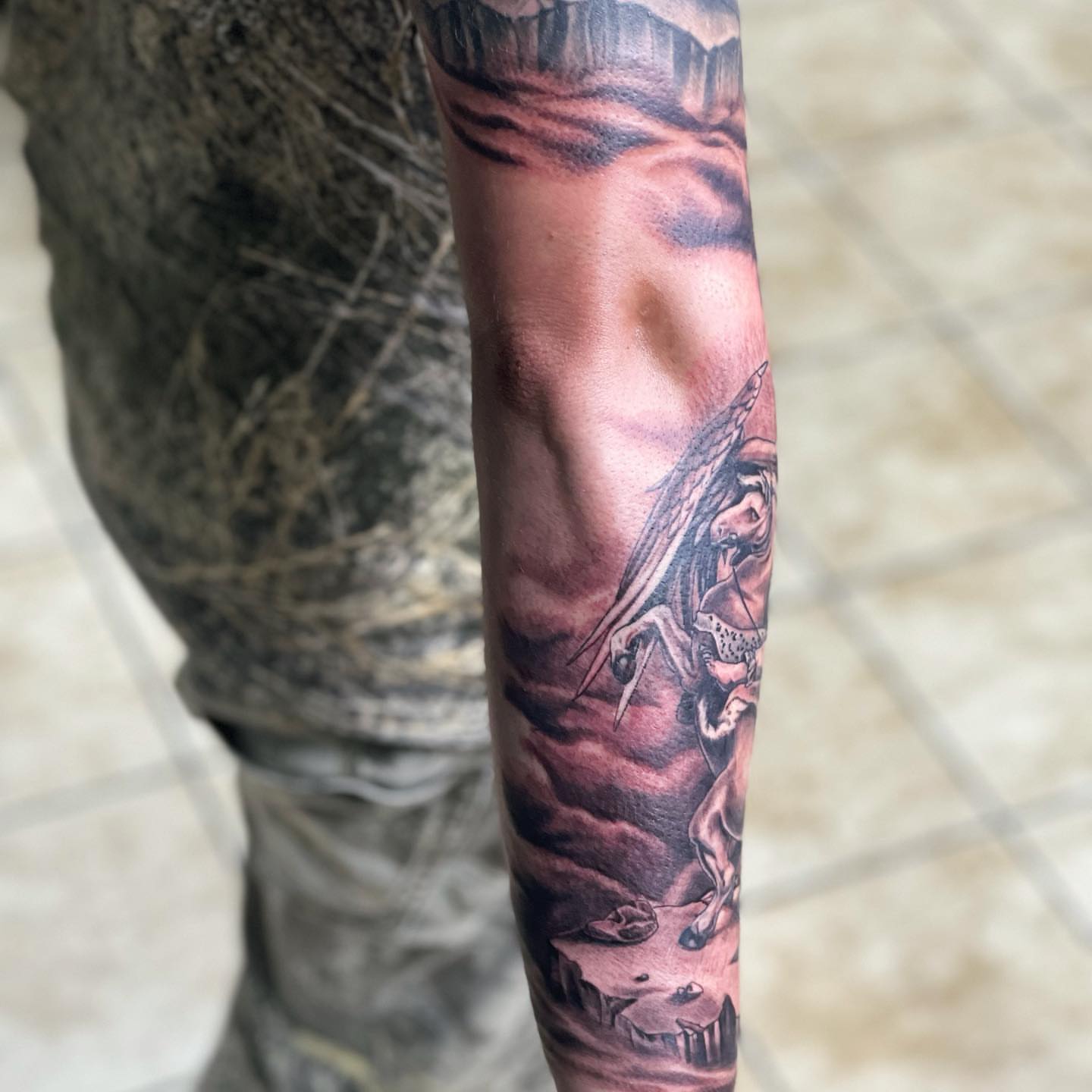 Tattoo by @abnormega_tattooartist — realism, dark_realism