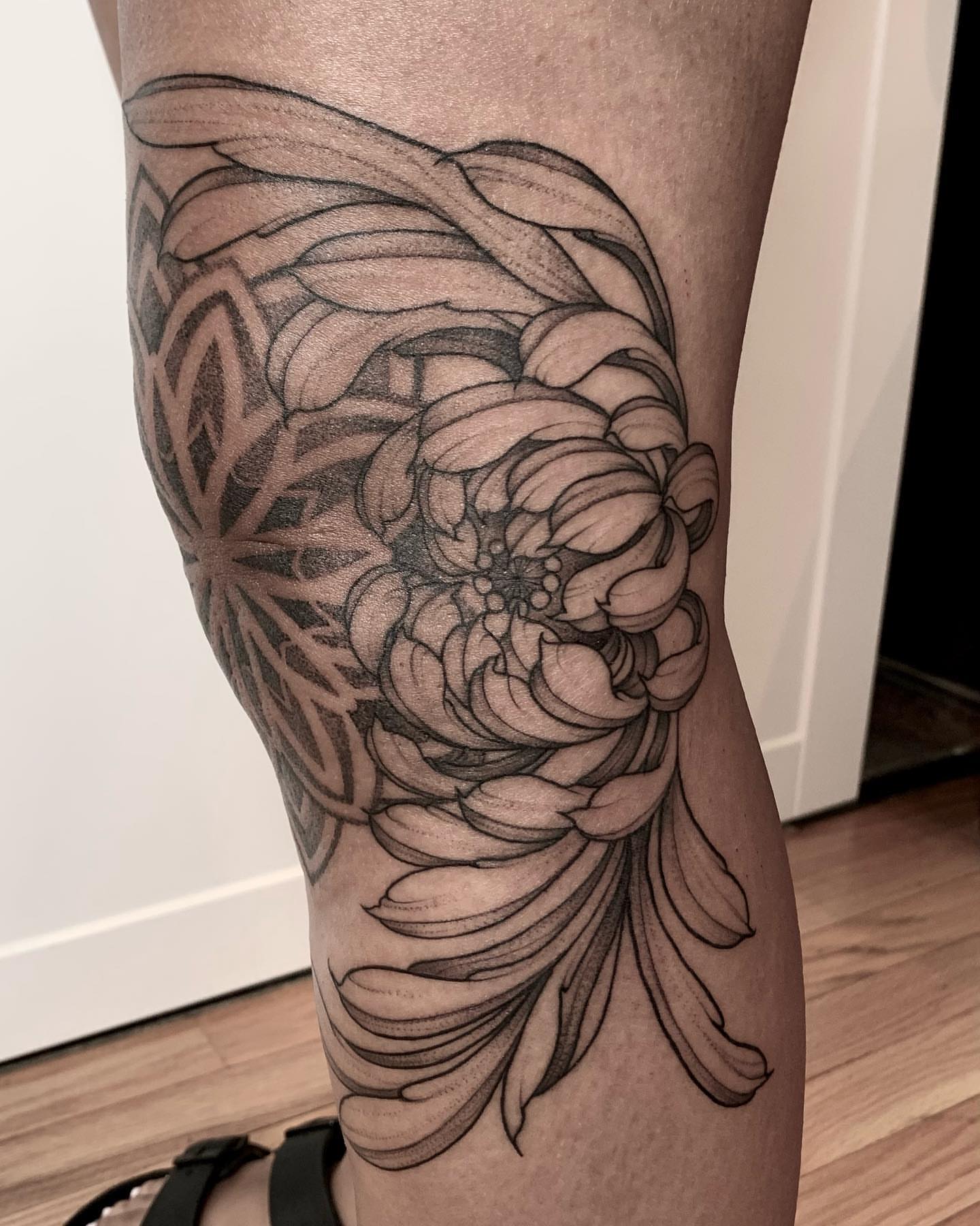 Tattoo by @ohmydarlingtattoos — black_and_grey