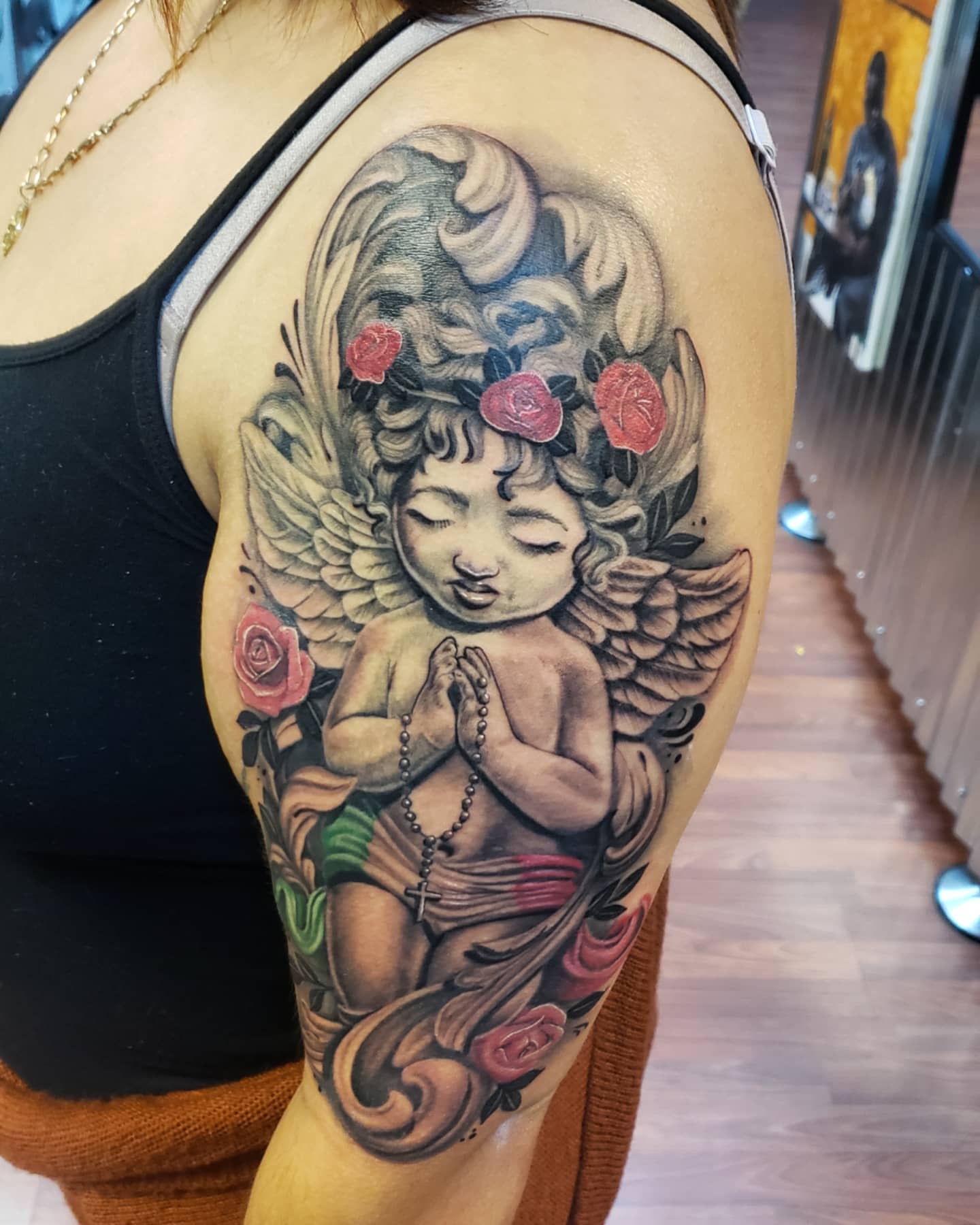 Tattoo by @art_by_quindeelmitchell — american_traditional, realism