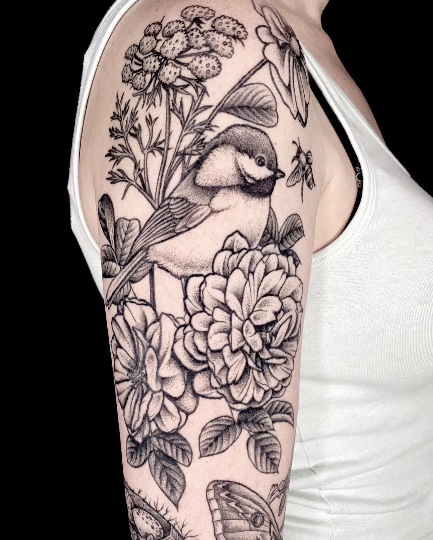 Tattoo by @therubygore — dotwork, realism