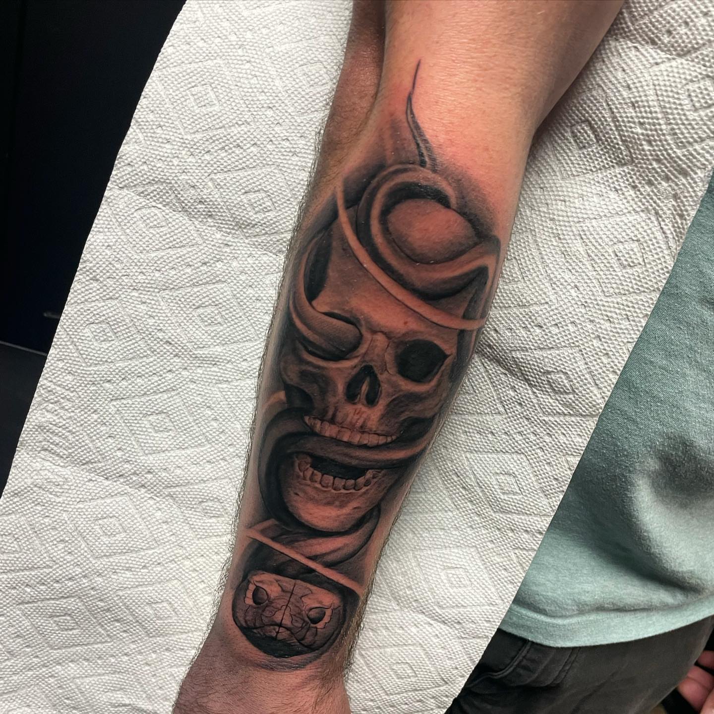 Tattoo by @nickjonestattoos — realism, dark_realism