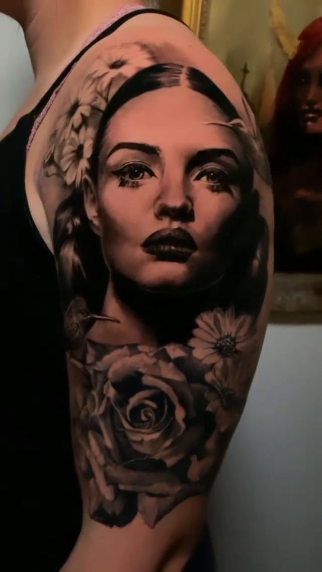 Tattoo by @nestormurrayart — realism, black_and_grey
