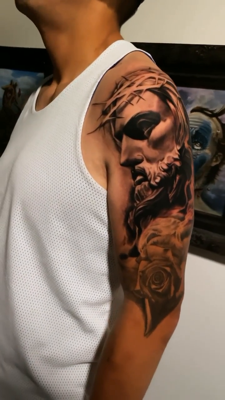 Tattoo by @nestormurrayart — realism, black_and_grey