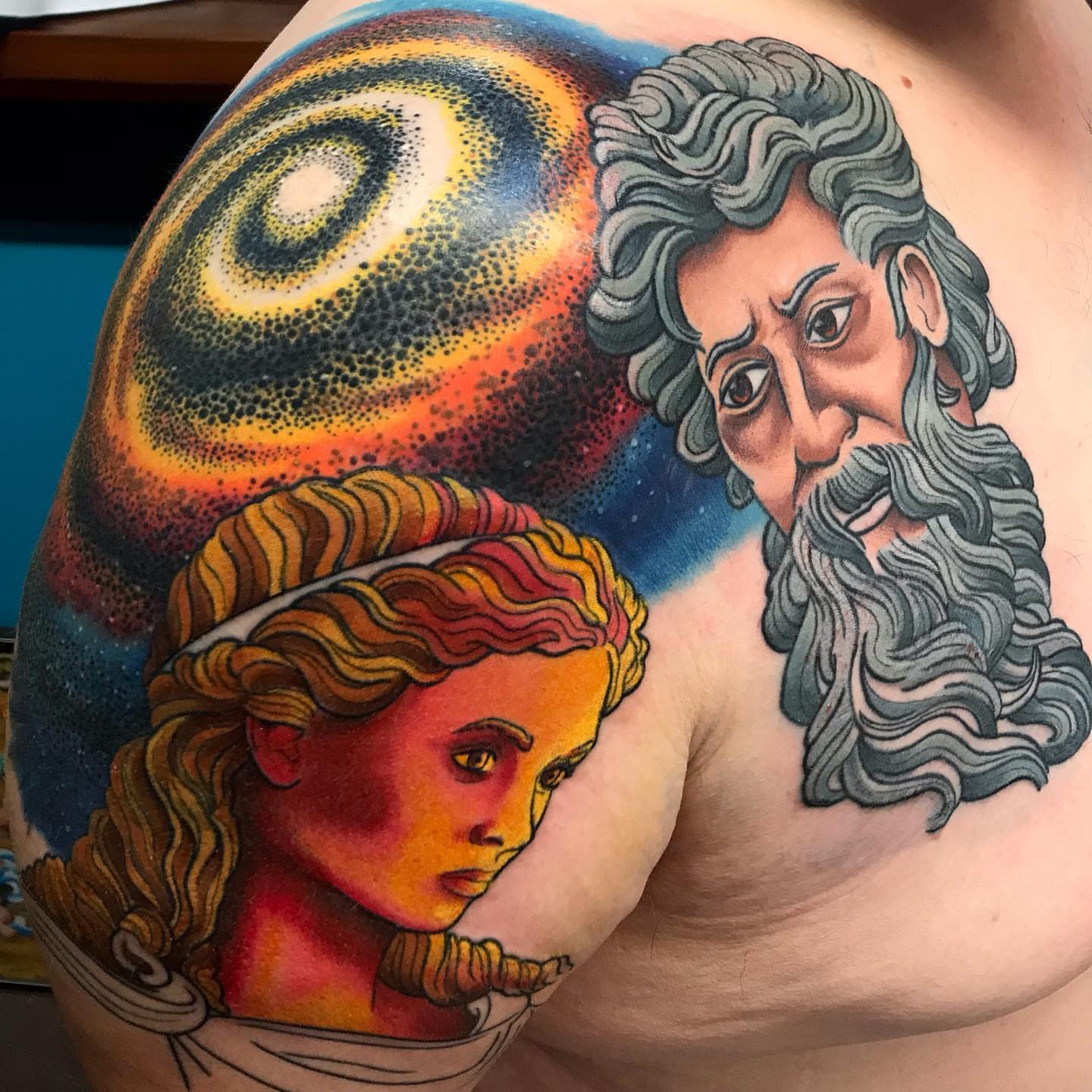 Tattoo by @mikeatidwell — dotwork, realism