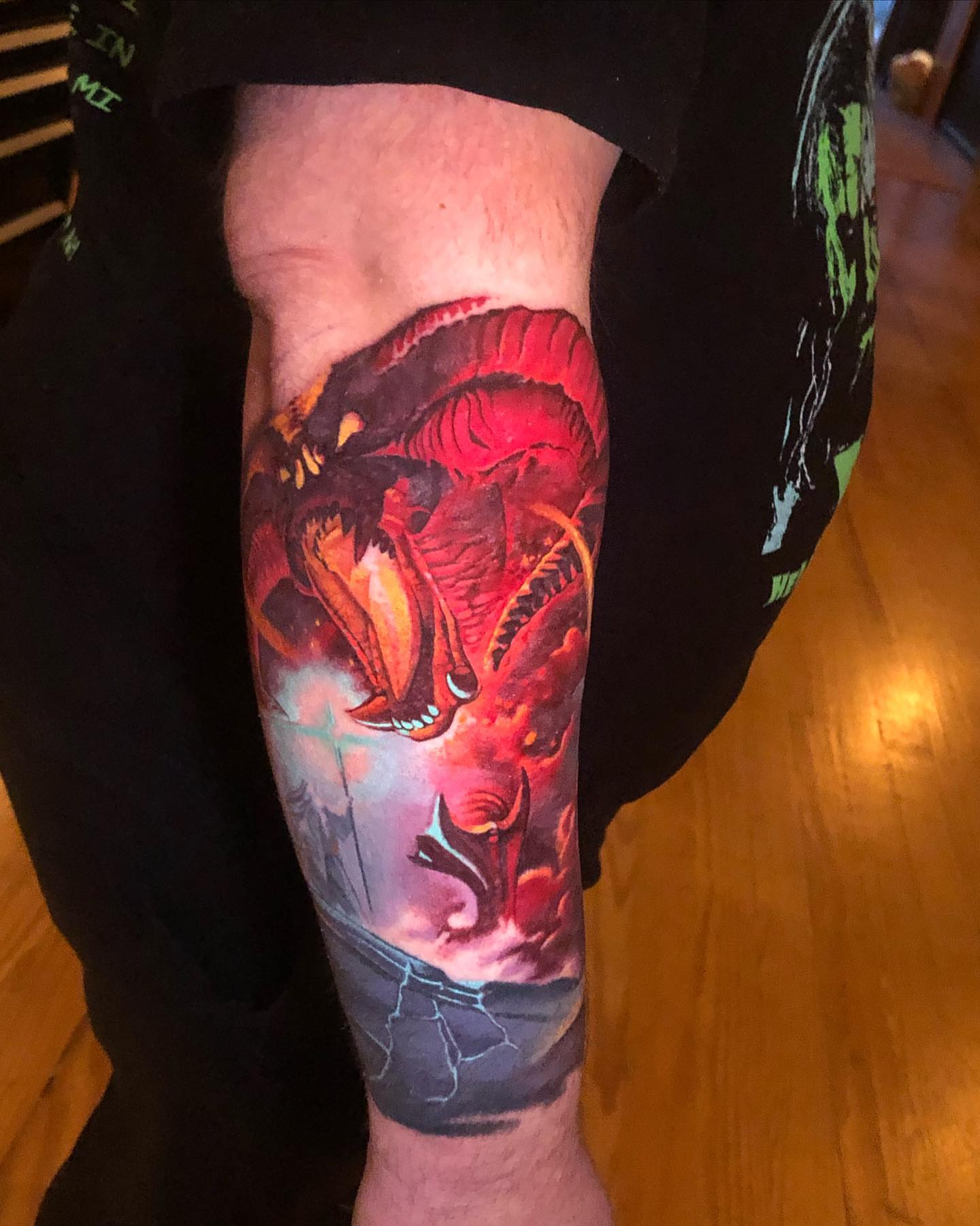 Tattoo by @mikey_ruck — realism, dotwork