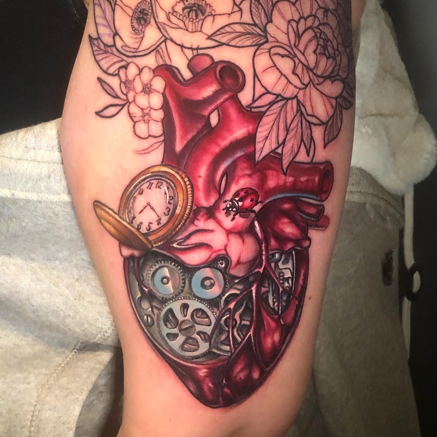 Tattoo by @joshgreentattoo — realism, geometric