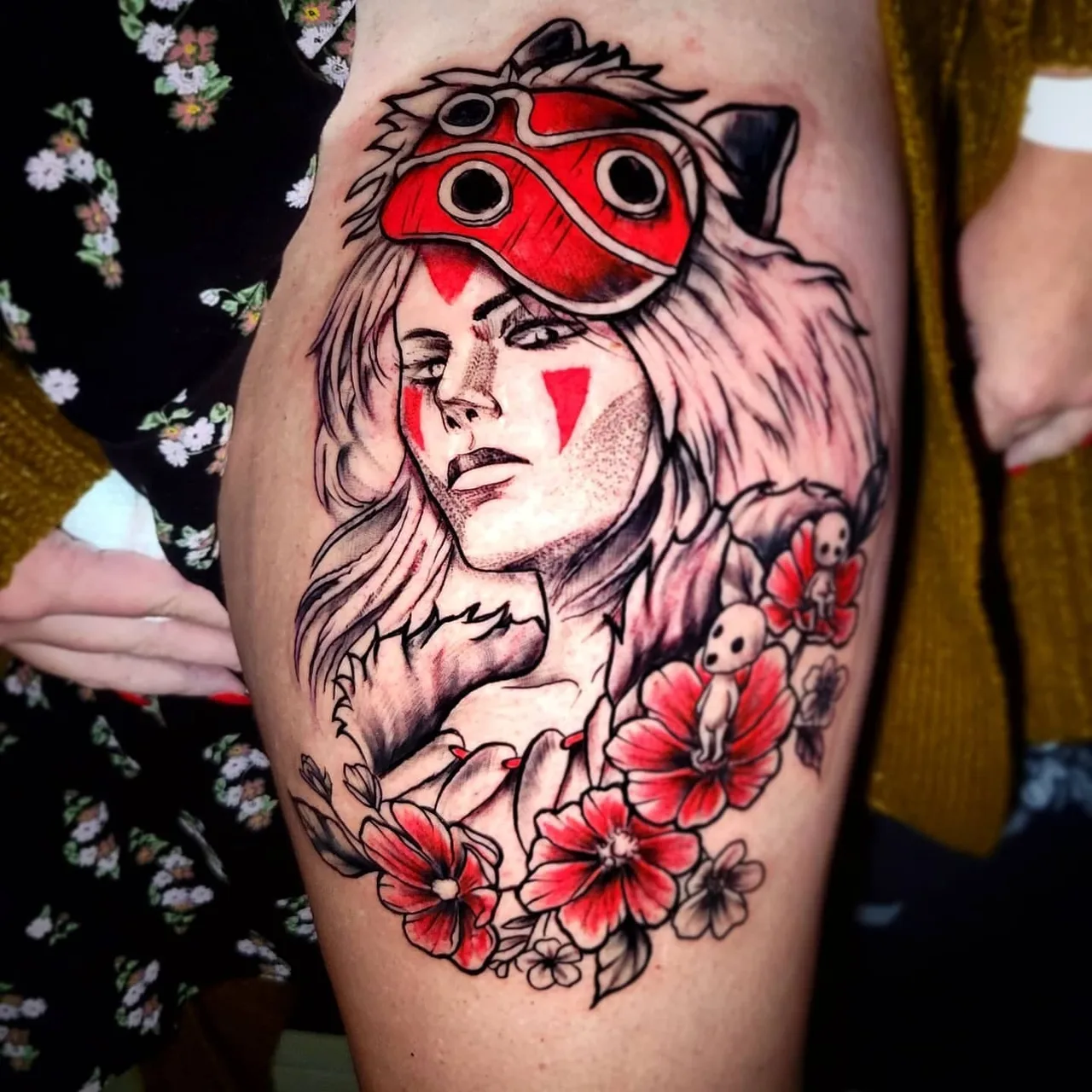 Tattoo by @jbancroft_tattoos — anime, dotwork