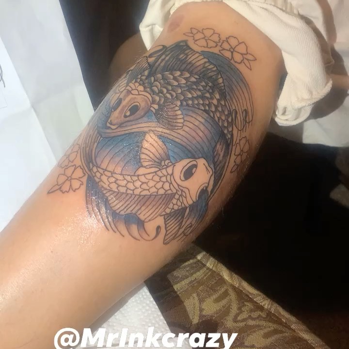 Koi fish japanese irezumi tattoo on the forearm by Deangelo Inkcrazy Dukes