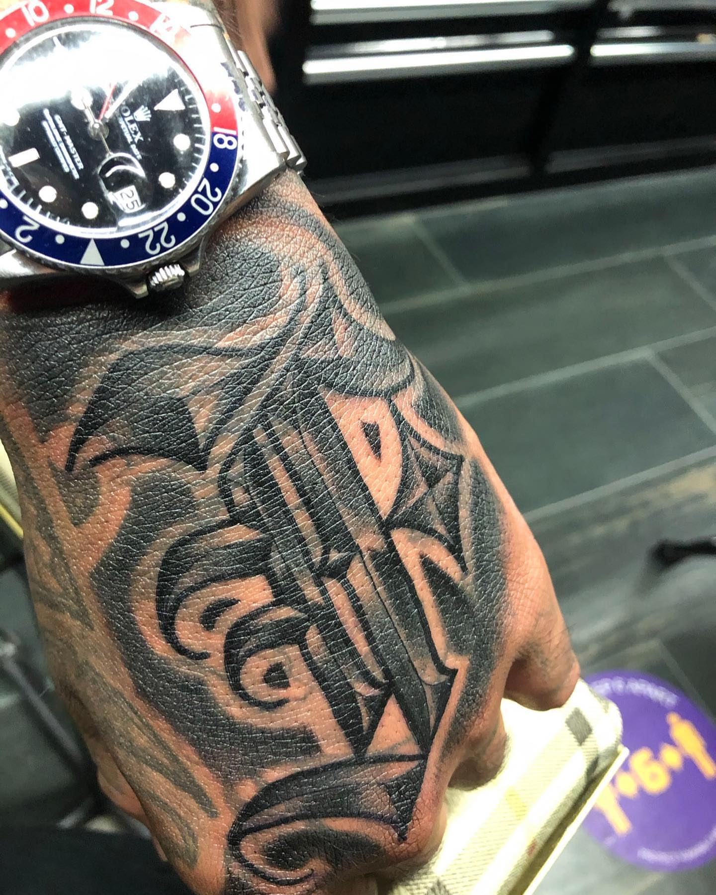 Dragon American traditional tattoo on the forearm by El Pato, San Jose, California