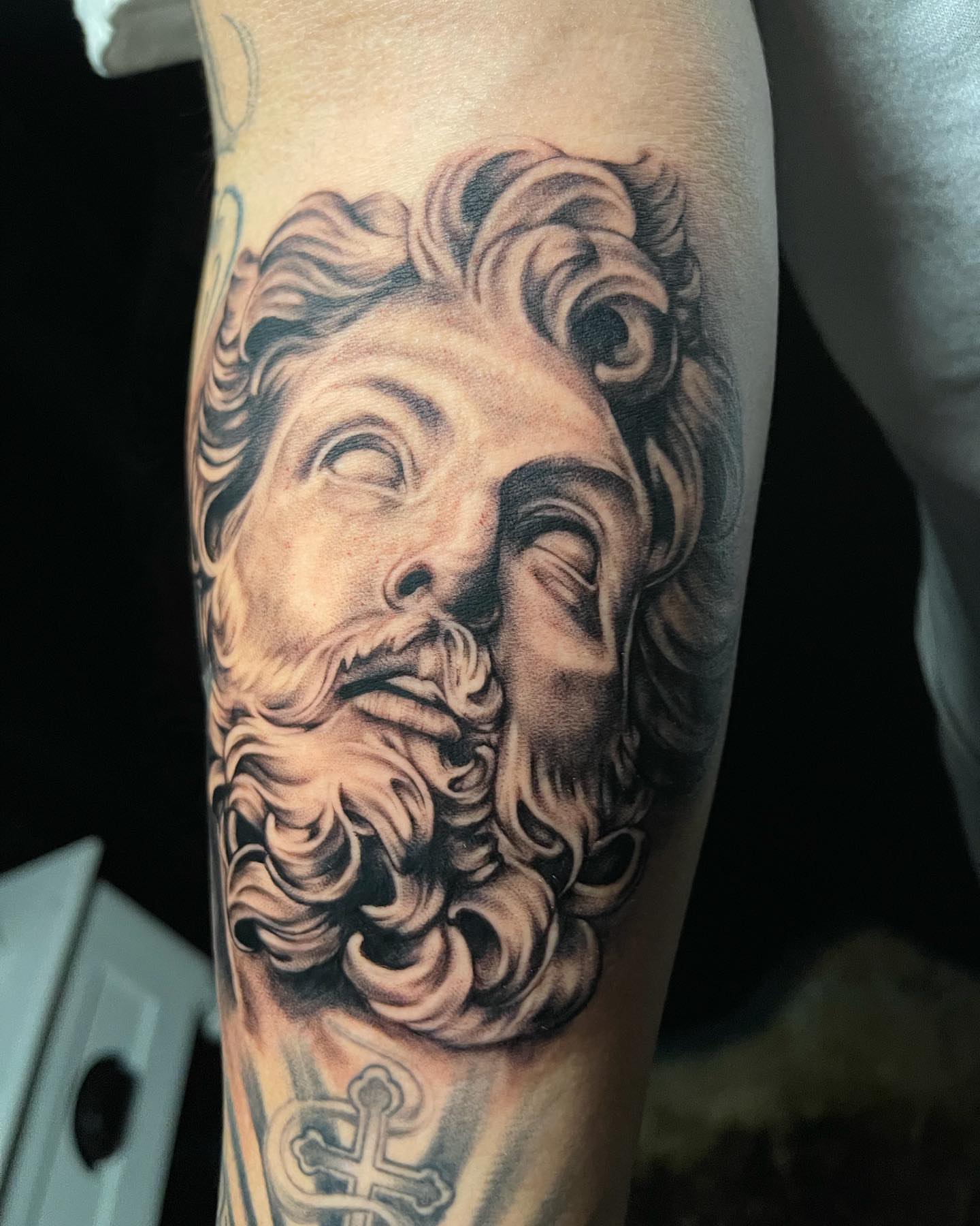 Tattoo by @artjimenez_tattoo — realism, black_and_grey