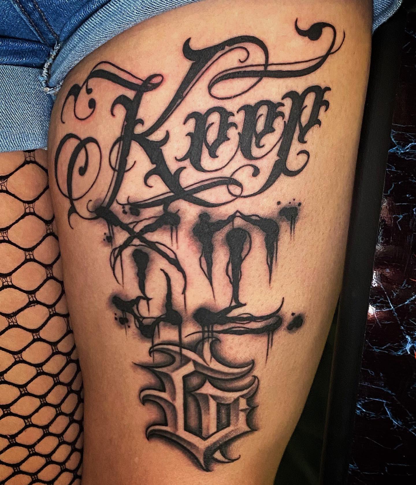 Tattoo by @resnink โ lettering_script