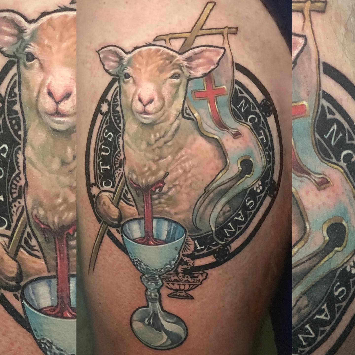 Tattoo by @roveink — realism, dotwork