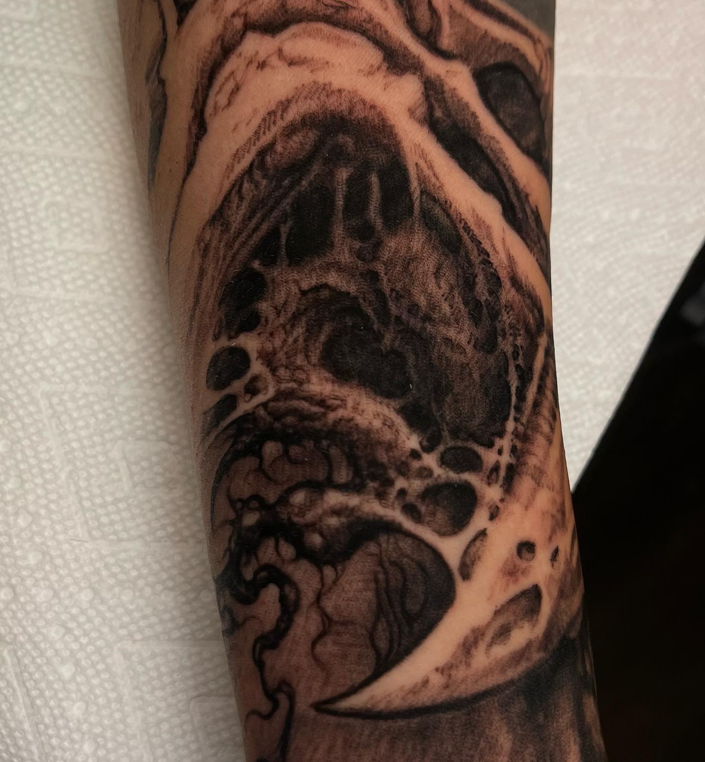 Tattoo by @shainesmithtattoo — black_and_grey, realism