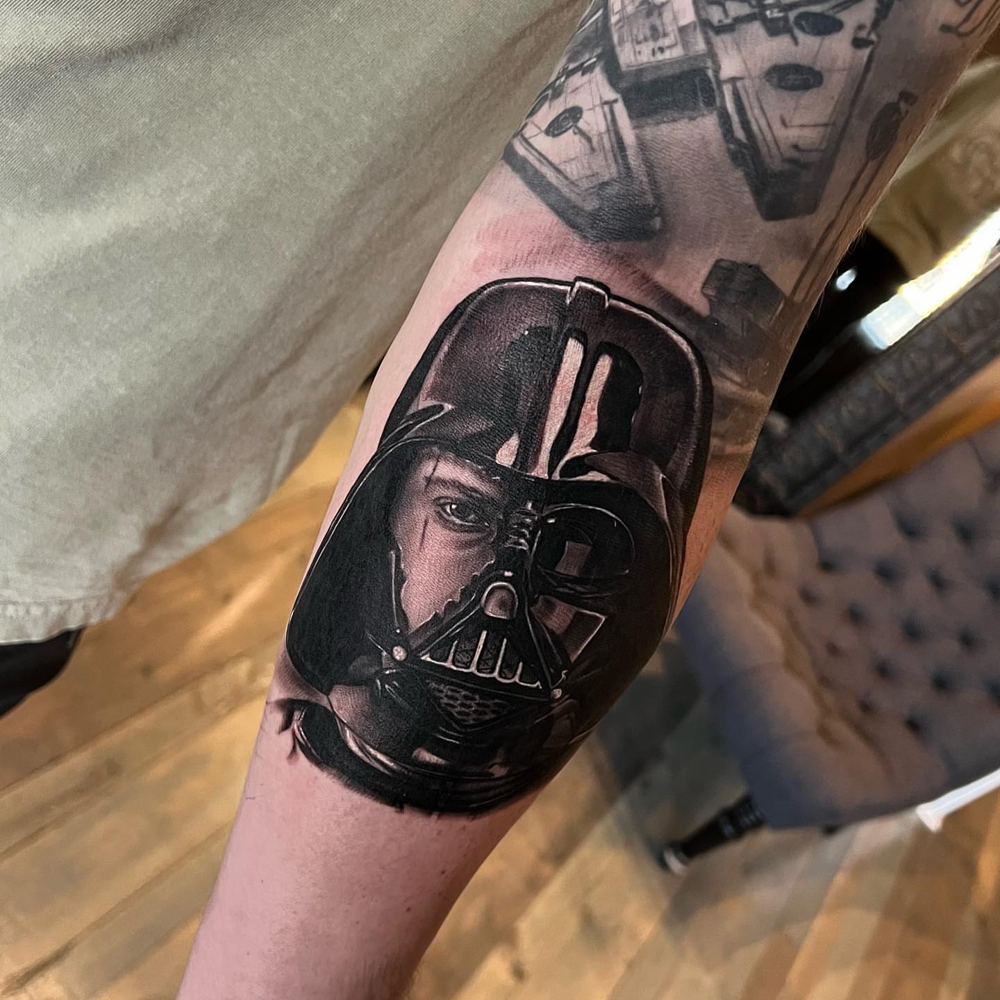Tattoo by @brycemoodietattoo — black_and_grey, realism