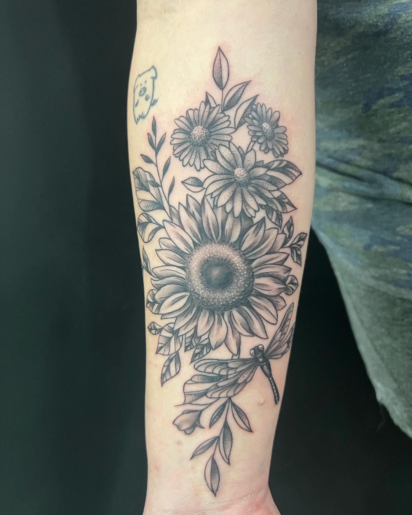 Tattoo by @chino_inks — dotwork, black_and_grey
