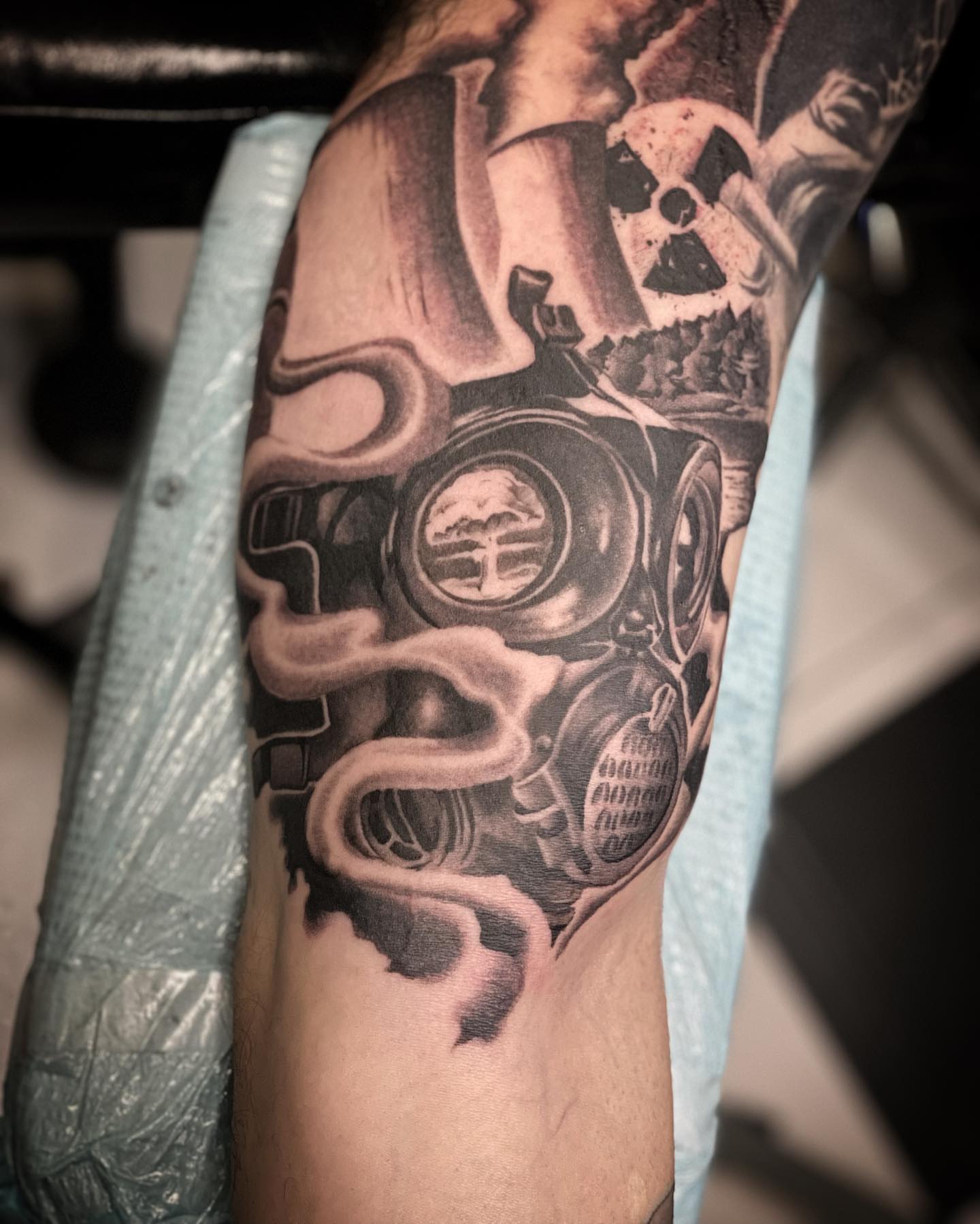 Mechanical gear realism tattoo on the forearm by 🦇💀Matt Perlman💀🦇