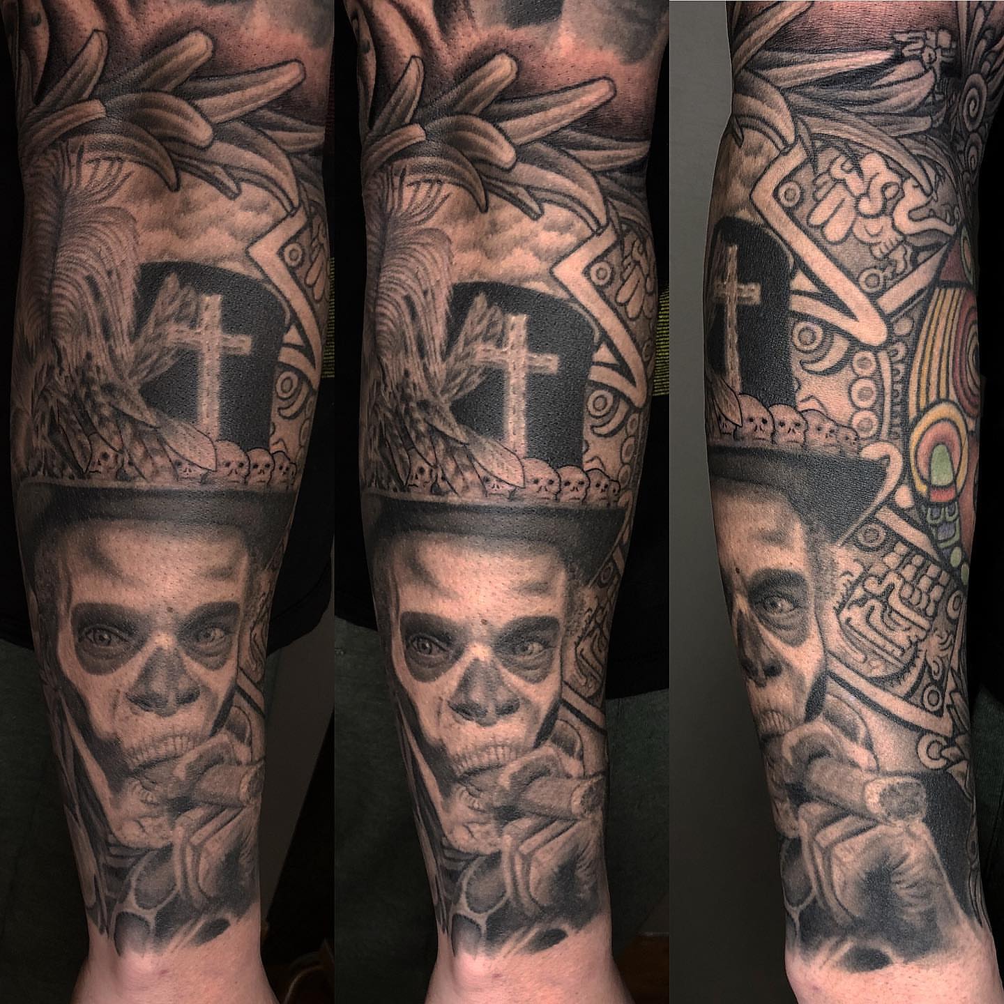 Tattoo by @justintattooart — black_and_grey, realism