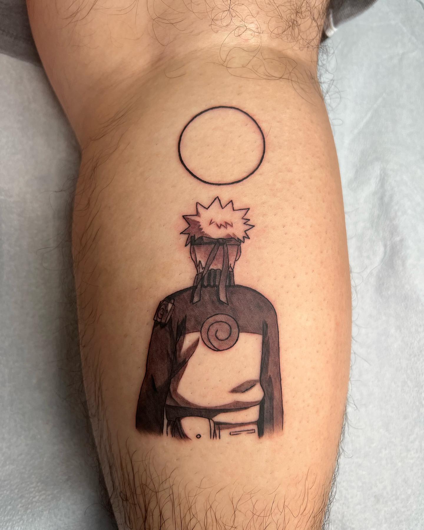 Naruto character anime tattoo on the forearm by CHiNO iNKs