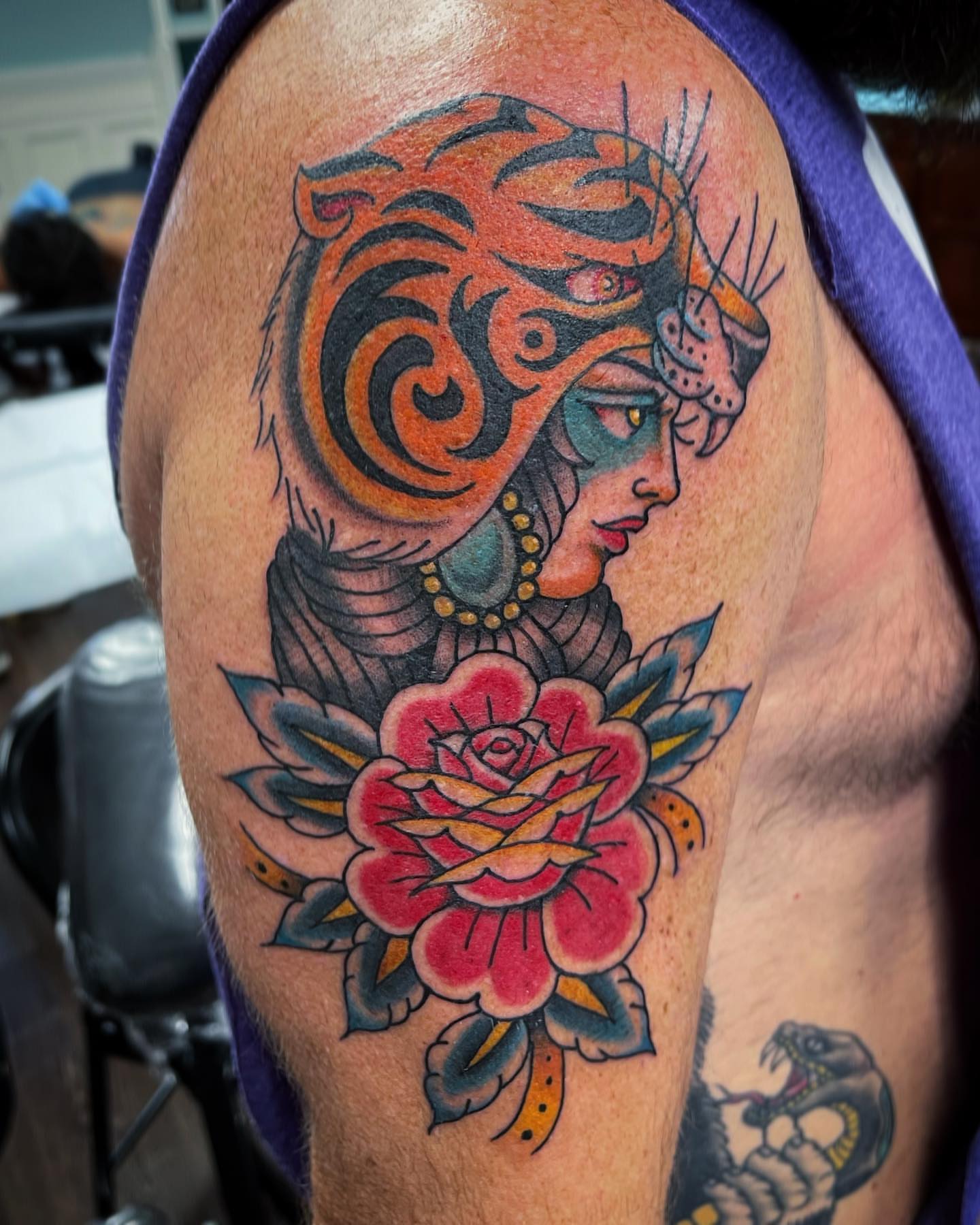 Tattoo by Dave Shurman, Houston, TX
