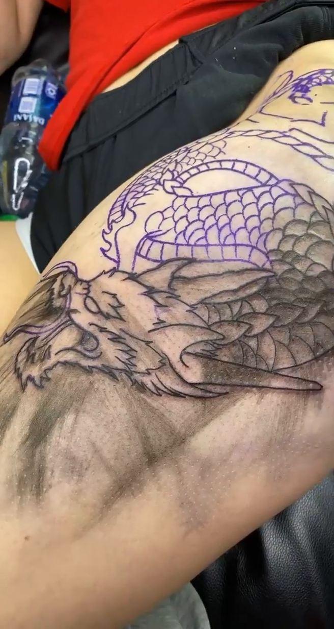 Tattoo by @ta2sbyboss — japanese_irezumi, black_and_grey