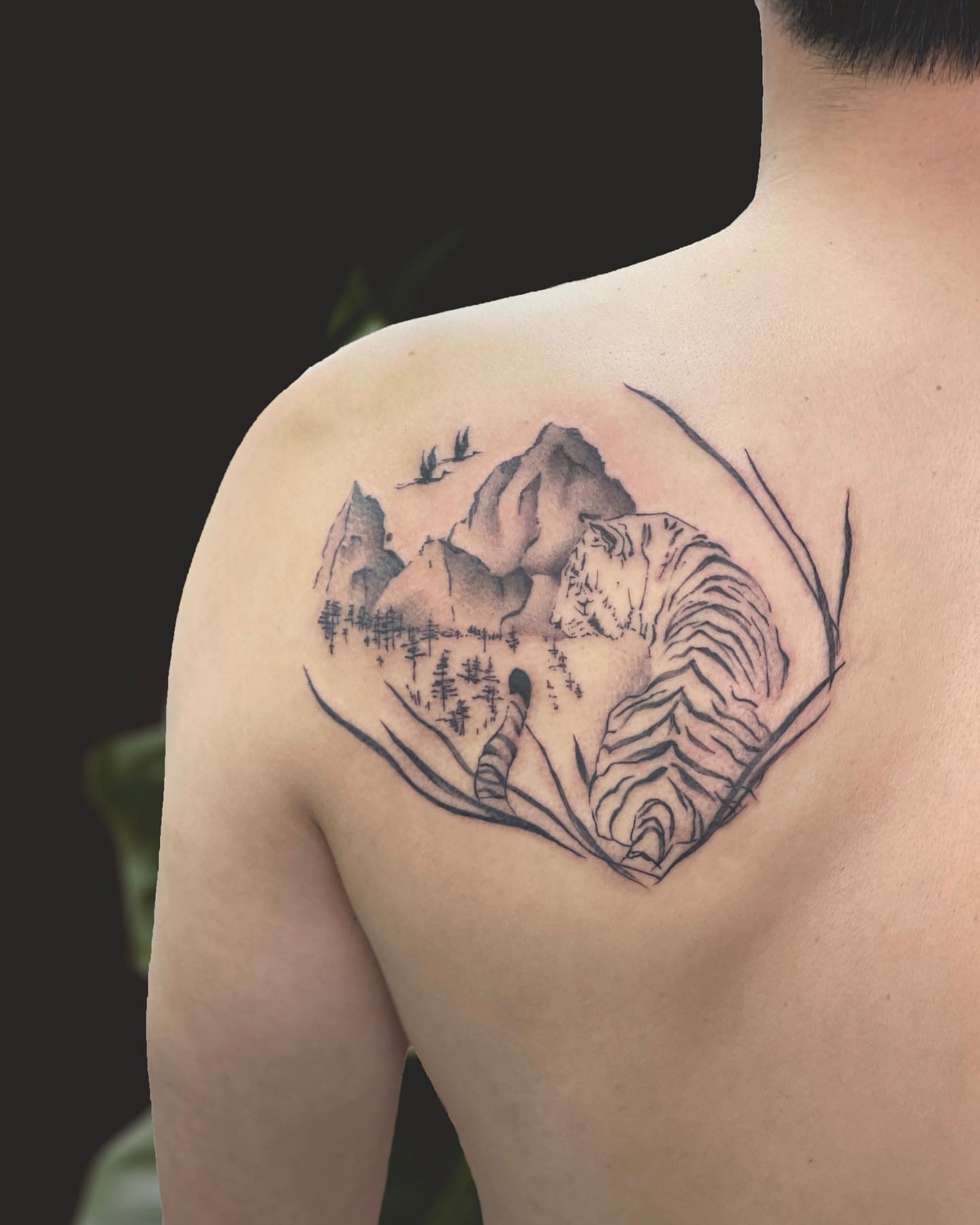Tattoo by @georgiagreytattoos — black_and_grey, realism