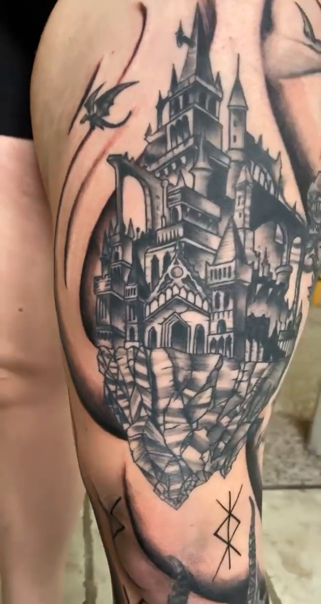 Tattoo by @ta2sbyboss — black_and_grey, realism