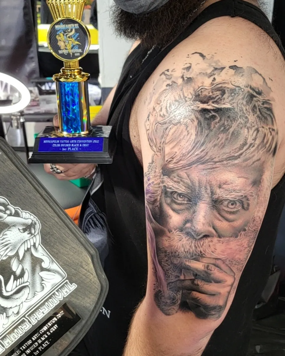 Tattoo by @ladyb.inknart — realism, dark_realism