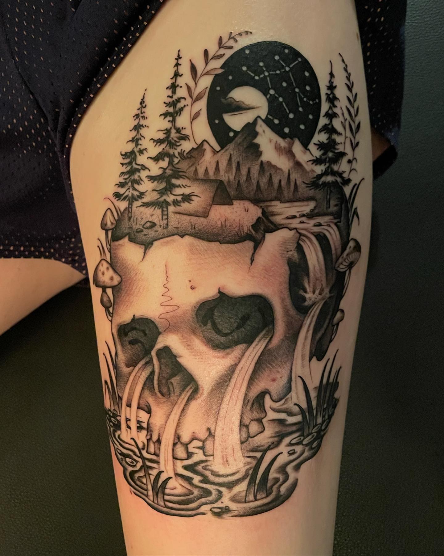 Tattoo by @baronvonphil — black_and_grey