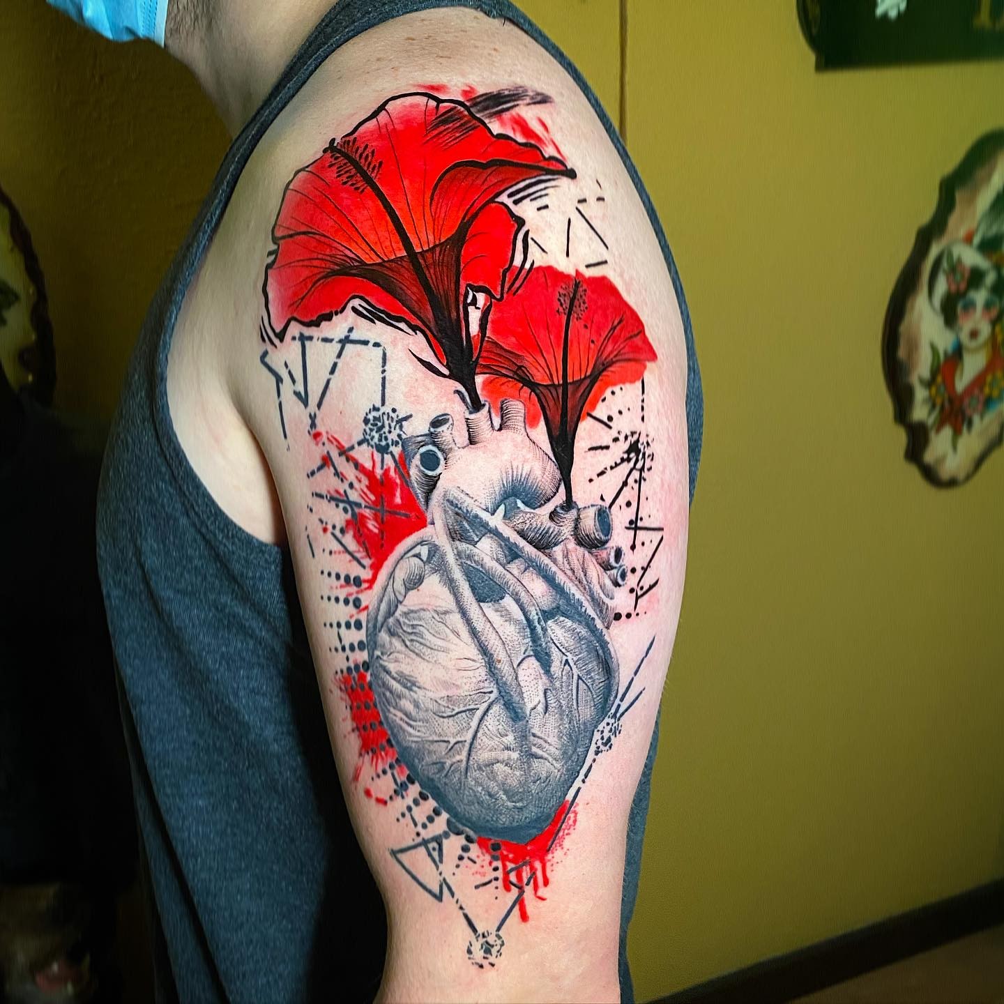 Tattoo by @aaronmckinneytattoo — realism, dotwork