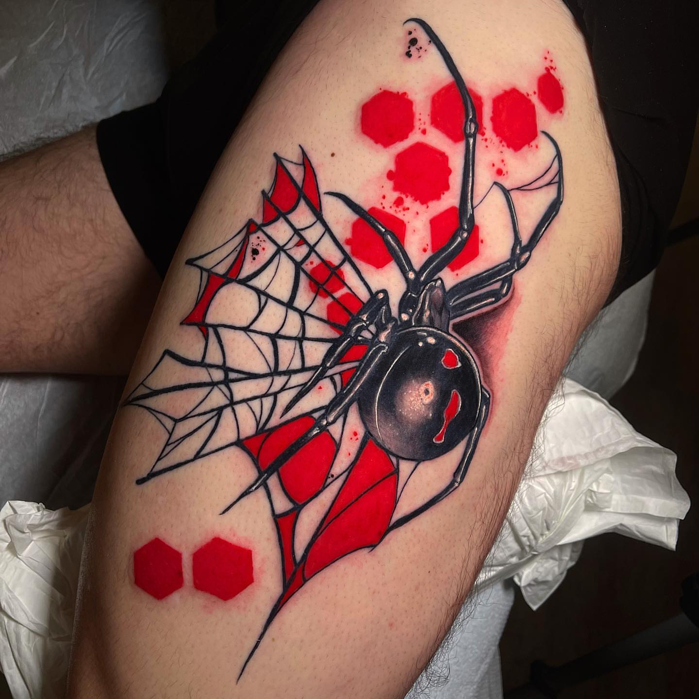 Tattoo by @jessewilliamstattoo — geometric, blackwork