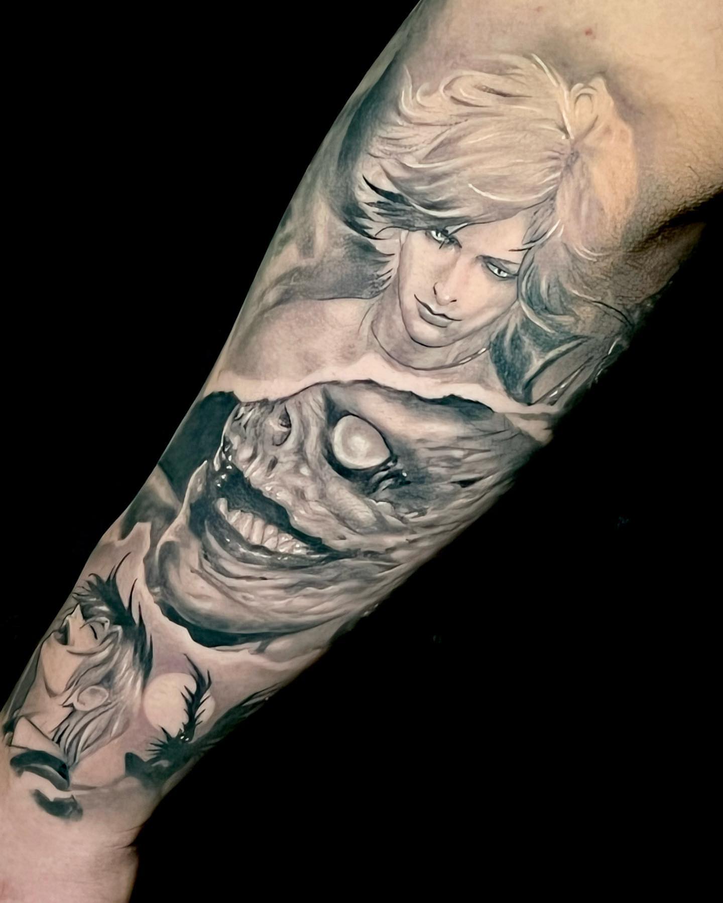 Tattoo by @davehatelovetattoo — realism, dark_realism
