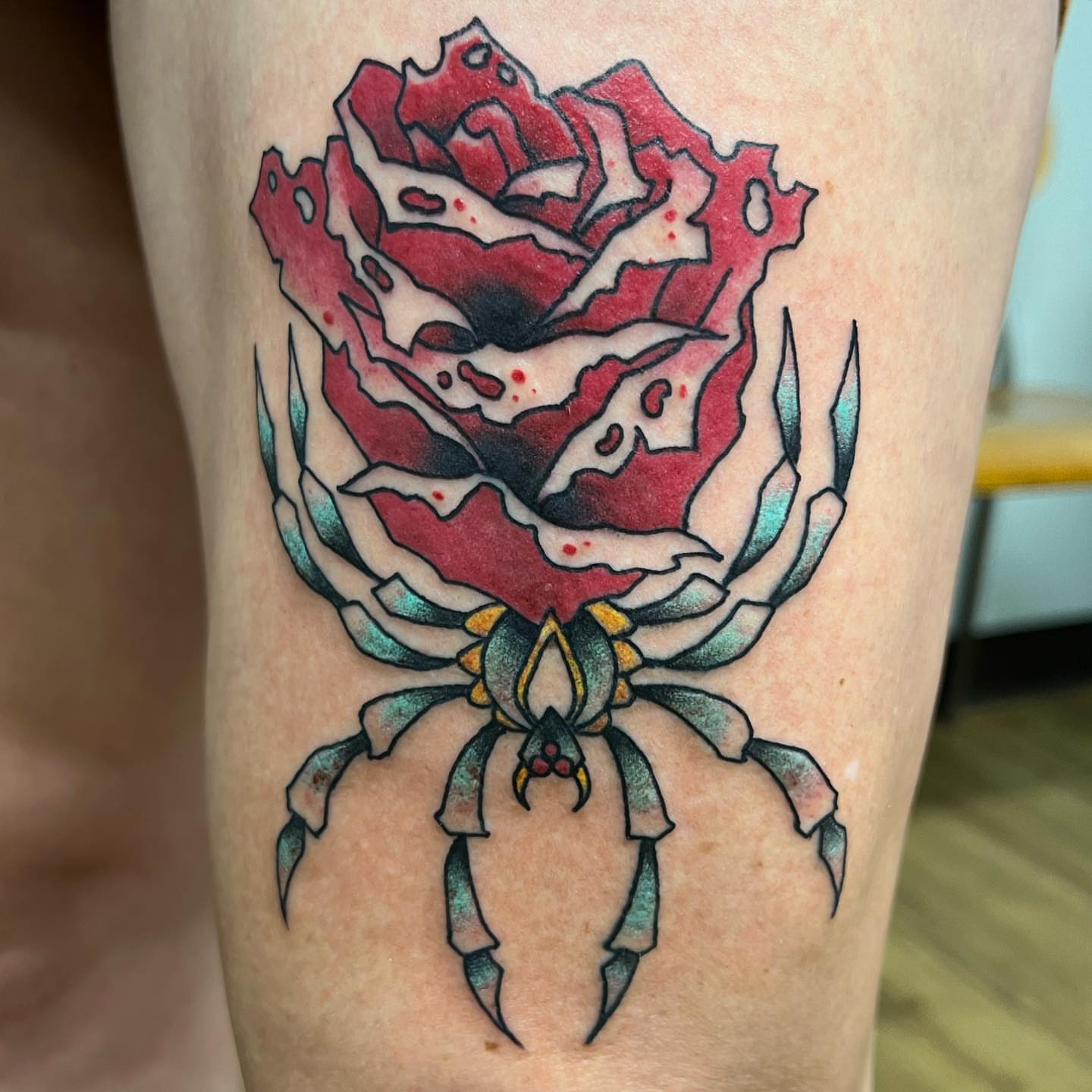 Tattoo by @christopher_vaughn_gay — american_traditional, dark_realism