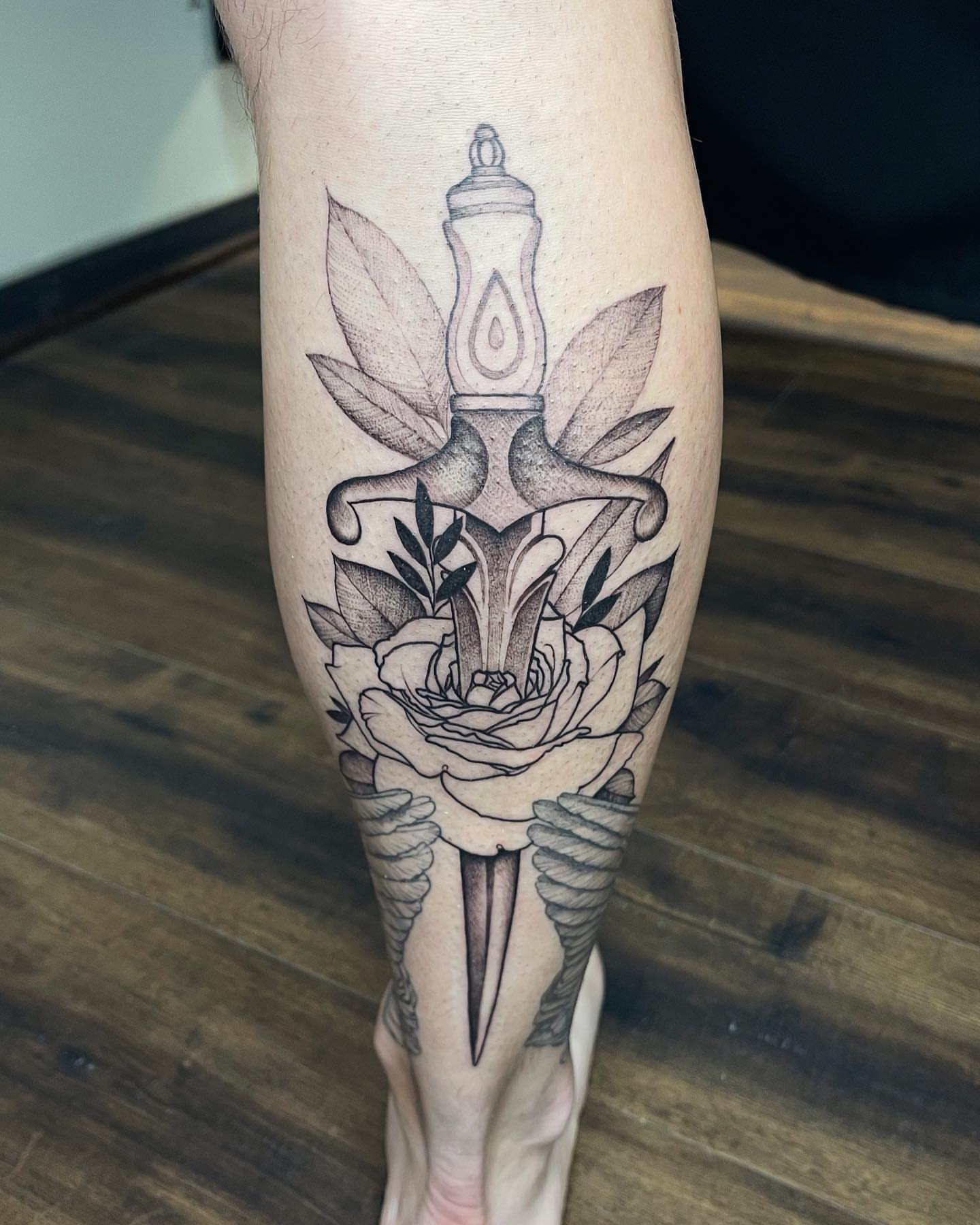 Tattoo by @therubygore — black_and_grey