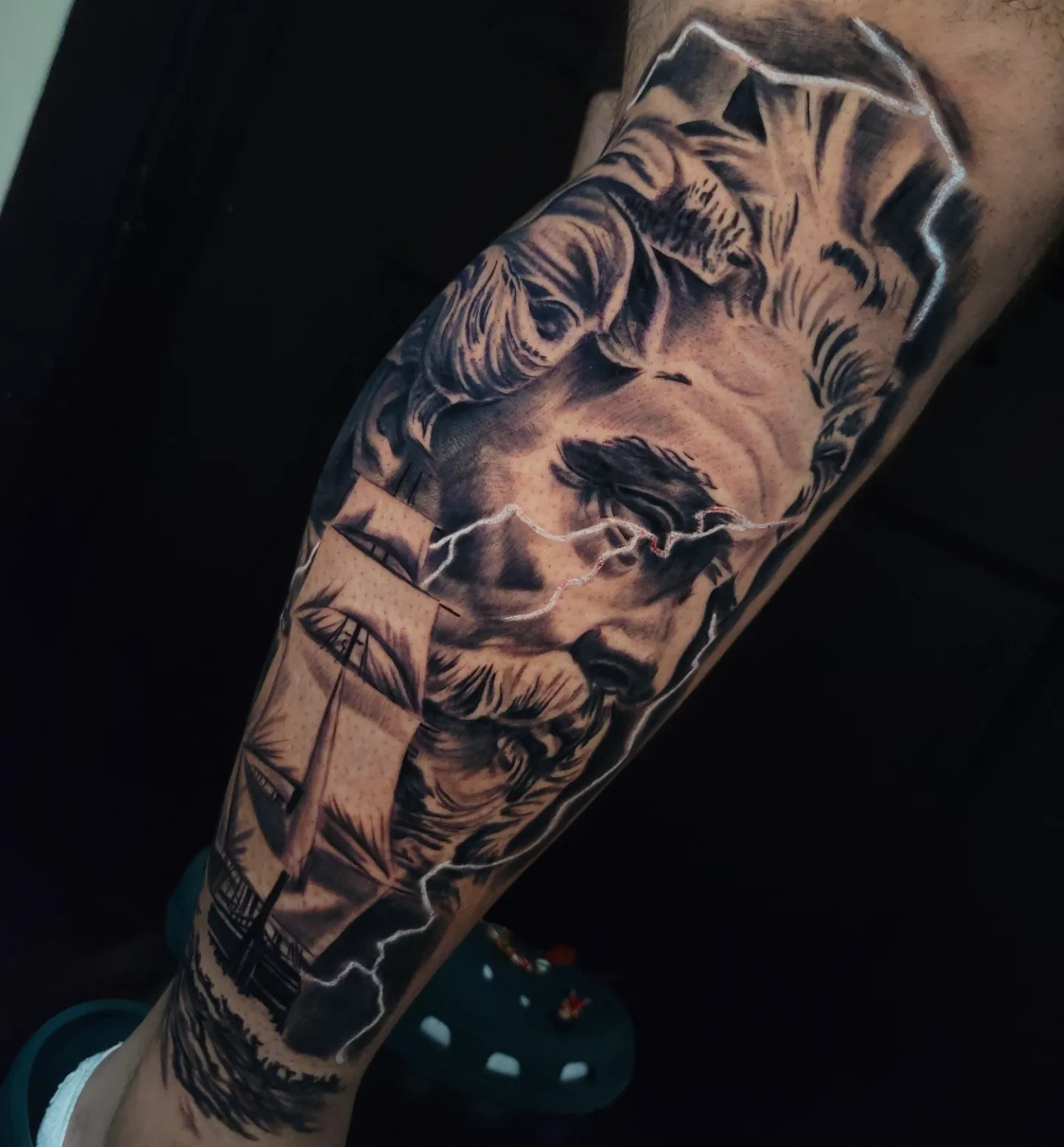 Jesus Christ realism tattoo on the forearm by Angel Lizarraga