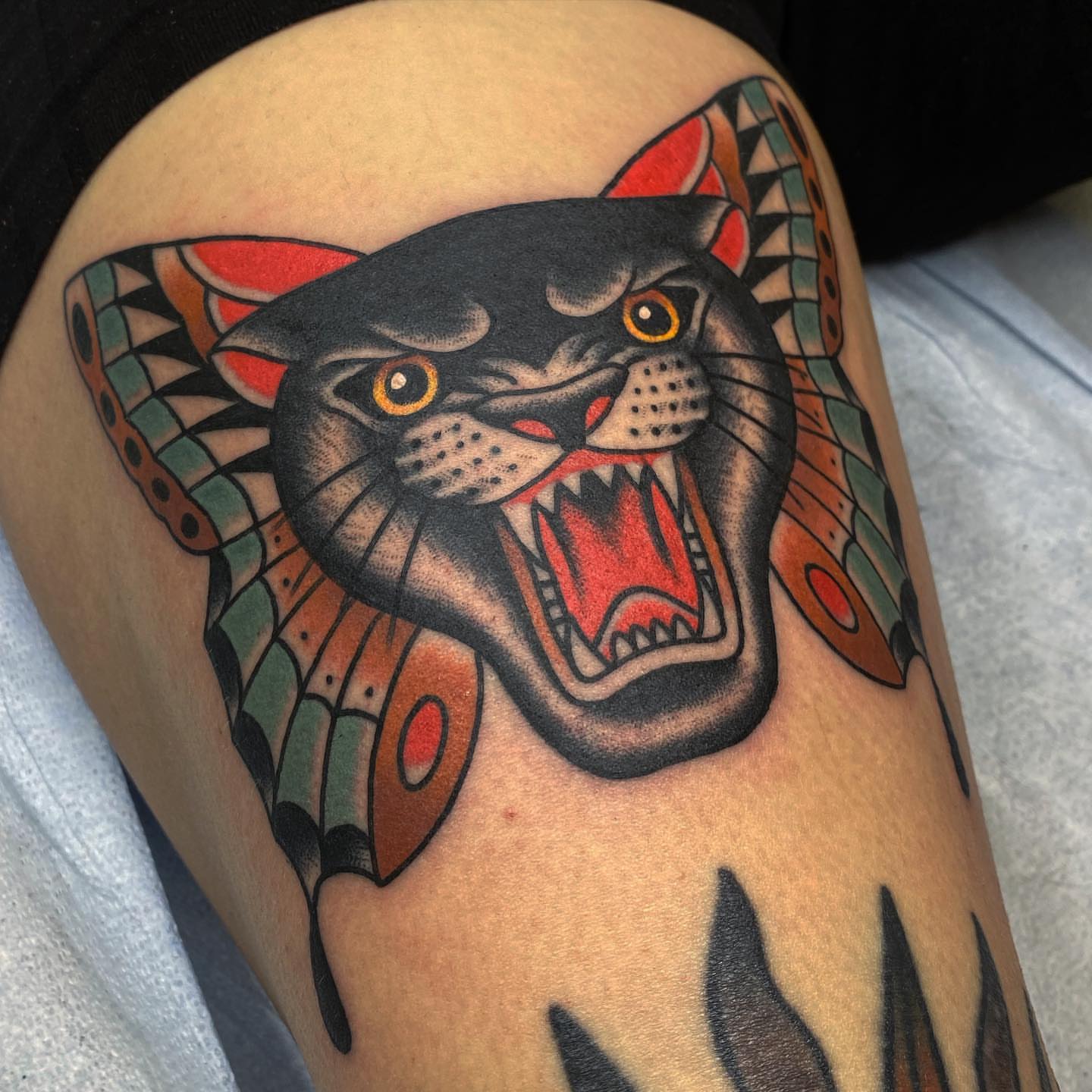 Tattoo by @andrewtattoos — american_traditional, geometric