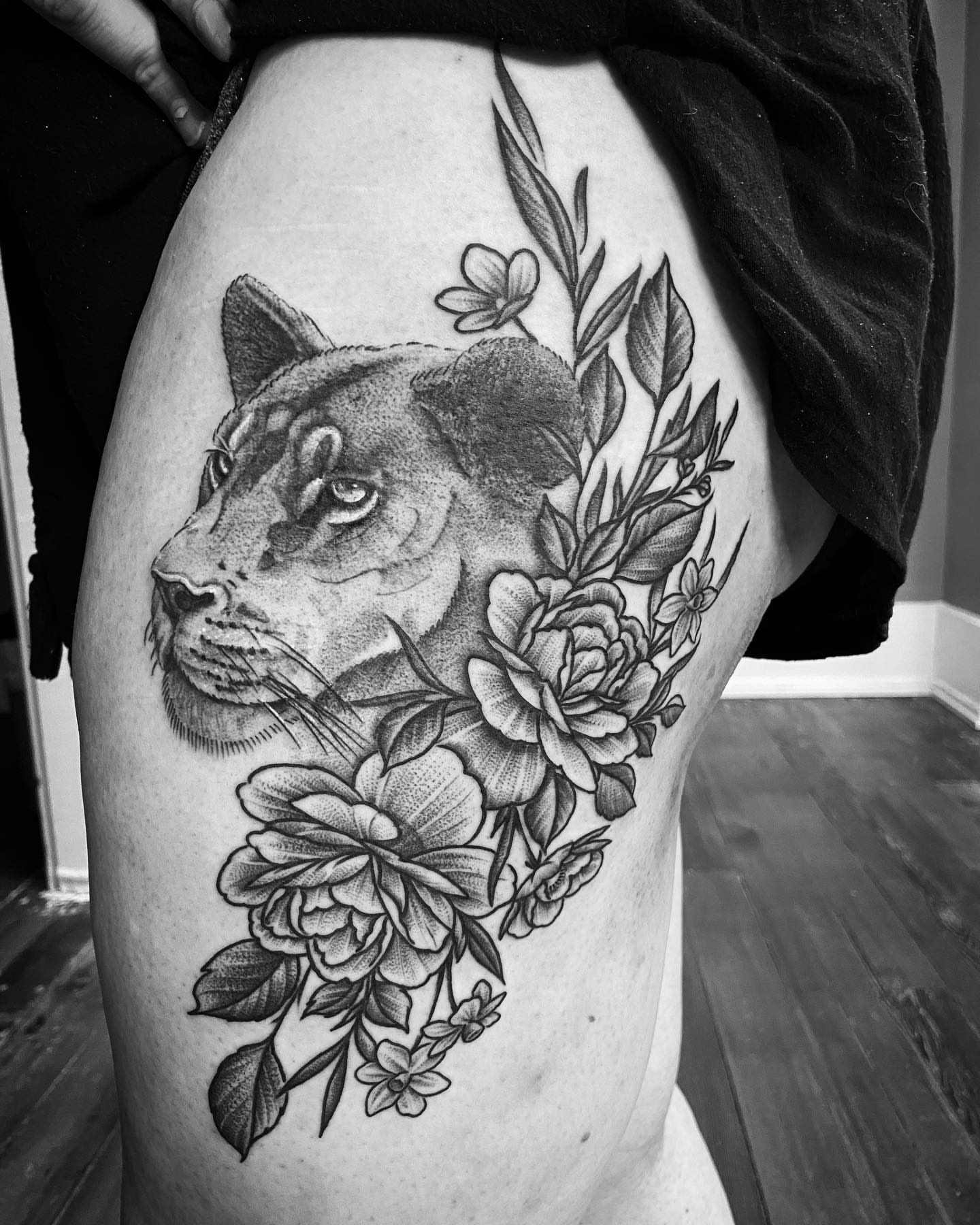 Tattoo by @robertcollinstattoo — dotwork, realism