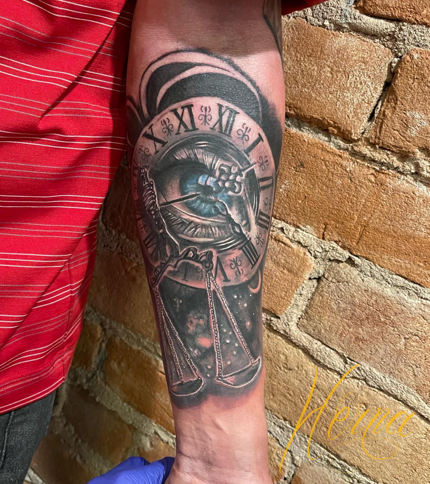 Tattoo by @herna.the.machine — black_and_grey, realism