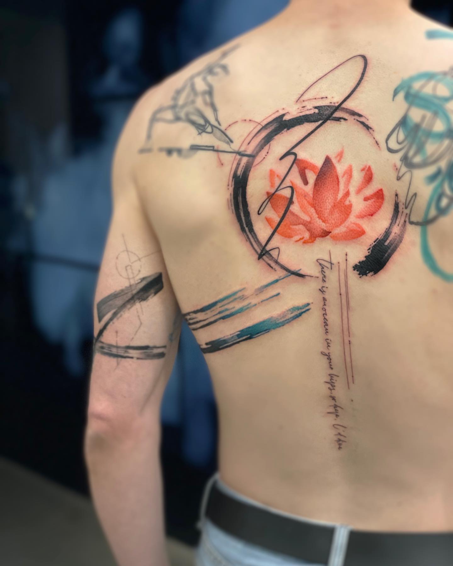 Tattoo by @georgiagreytattoos — dotwork, watercolor