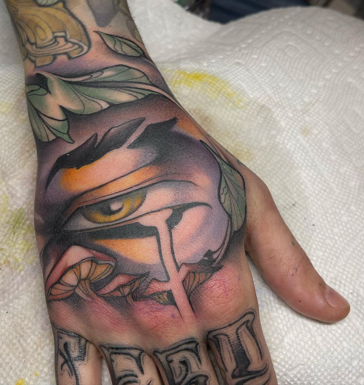Eye realism tattoo on the hand by ceci✨, Edinburg, Texas